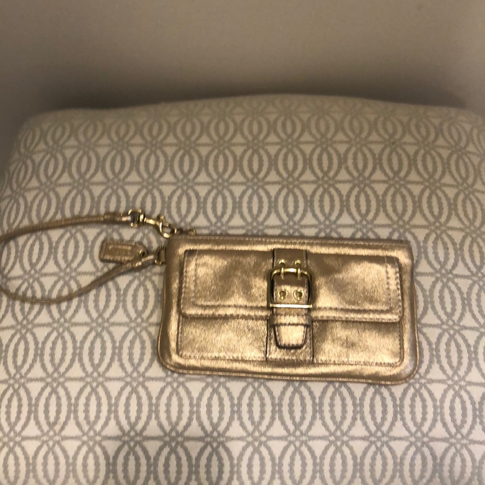 Gold Coach wristlet